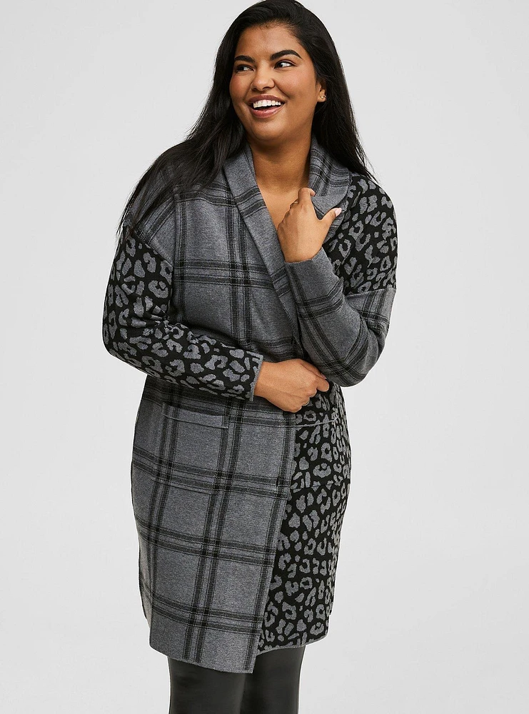 Luxe Cozy Jacquard Coatigan