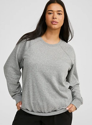 Cozy Fleece Rhinestone Sweatshirt