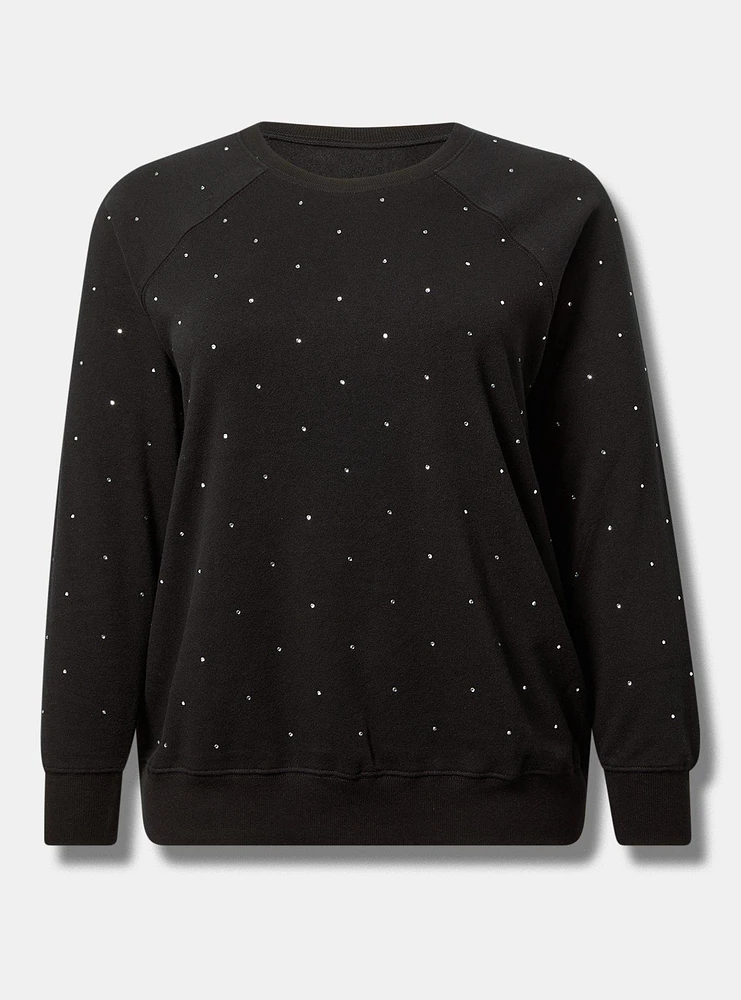 Cozy Fleece Rhinestone Sweatshirt