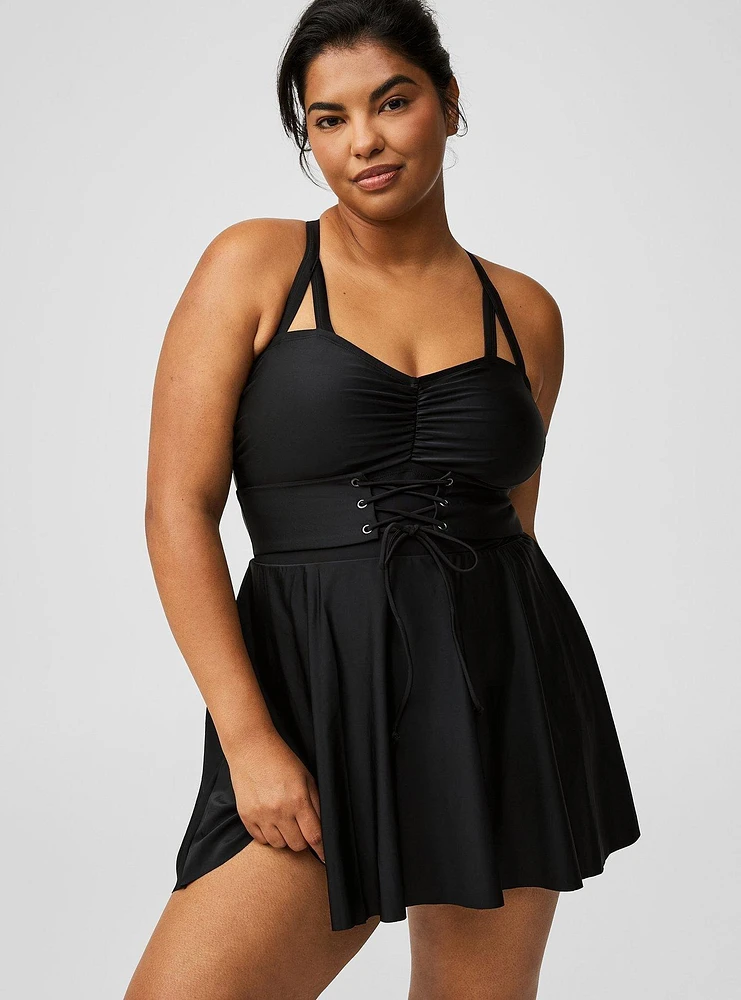 Wireless Corset Swim Dress