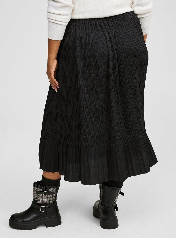 Pleated Tea Length Skirt