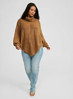 Chunky Ribbed Poncho Sweater