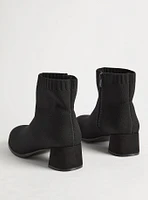 Stretch Knit Block Heel Bootie (WW