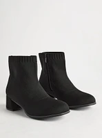 Stretch Knit Block Heel Bootie (WW