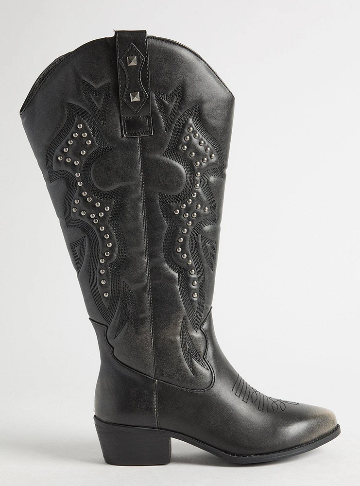 Studded Western Knee Boot (WW