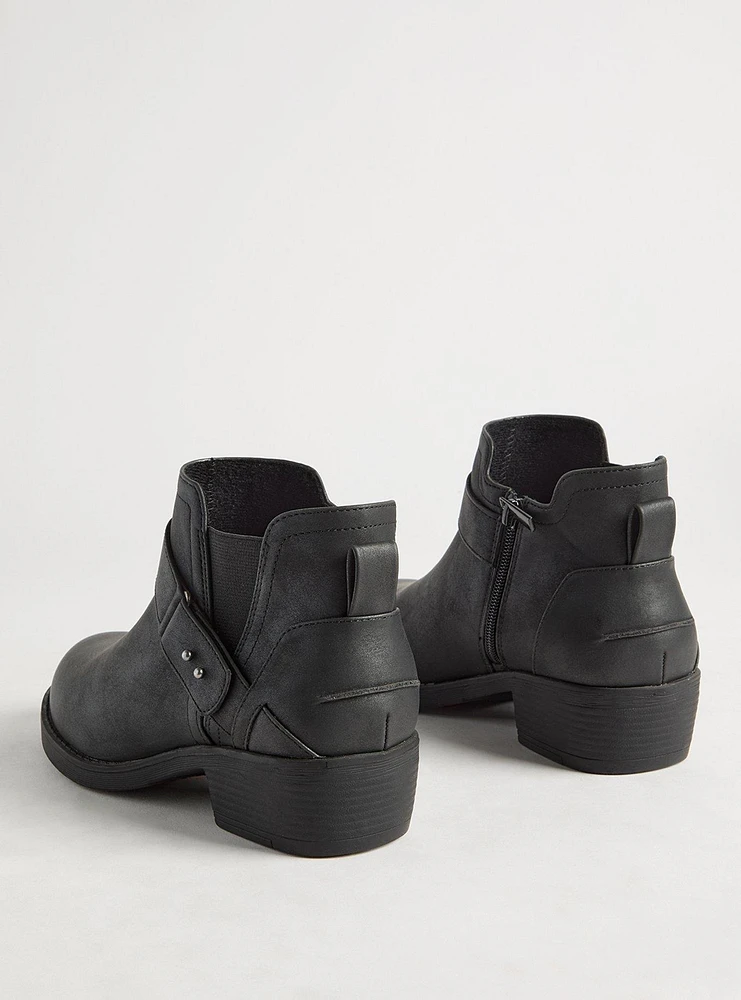 Buckle Strap Ankle Bootie (WW