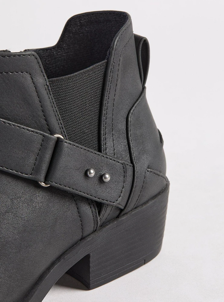 Buckle Strap Ankle Bootie (WW