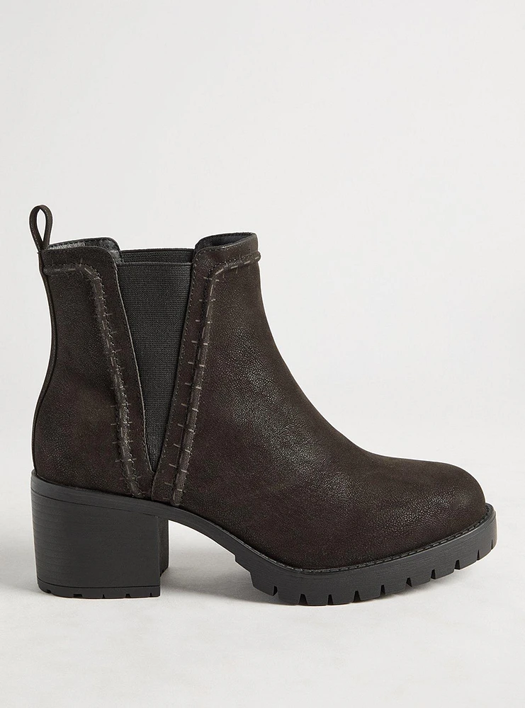 Lug Heeled Chelsea Bootie (WW