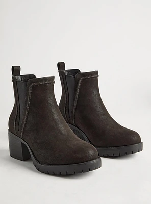 Lug Heeled Chelsea Bootie