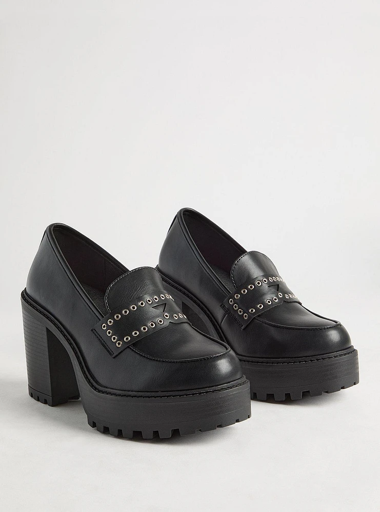 Platform Grommet Loafer (WW