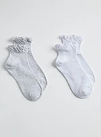 Ruffle Ankle Sock 2 Pack