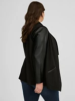 Brushed Ponte Drape Jacket