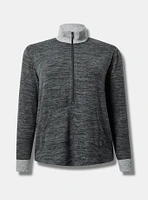 Super Soft Plush Half Zip Sweatshirt