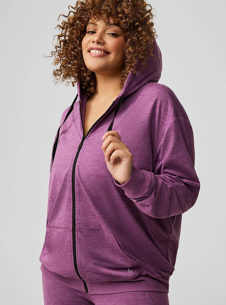 Super Soft Performance Jersey Full Zip Active Hoodie