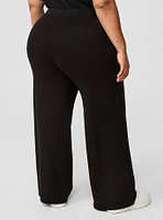 Lightweight Ponte Wide Leg Pull On Pant