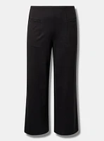 Lightweight Ponte Wide Leg Pull On Pant