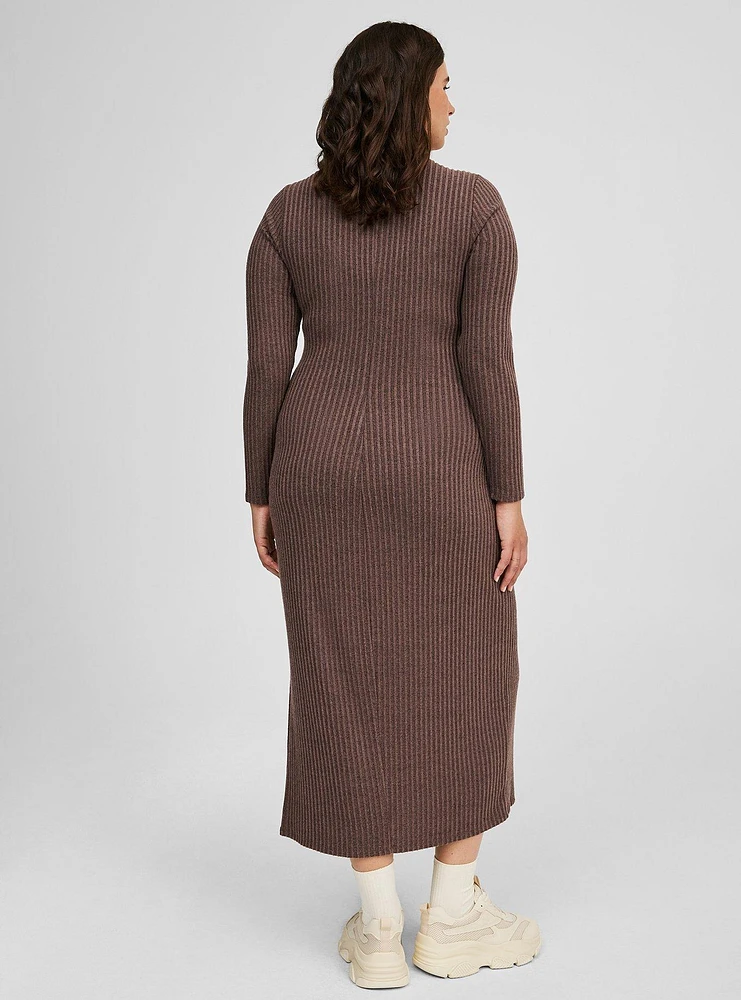 Tea Length Hacci Rib Dress