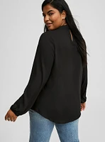 Georgette Mock Neck Blouse