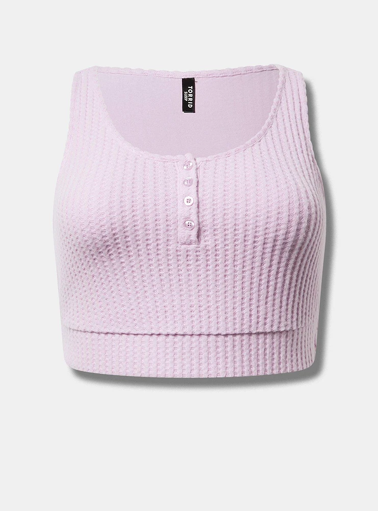 Super Soft Plush Henley Lounge Tank