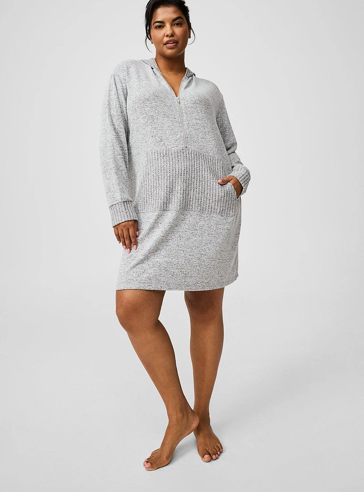 Super Soft Plush Hoodie Lounge Dress