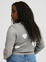 Long Sleeve Hearts Shrug