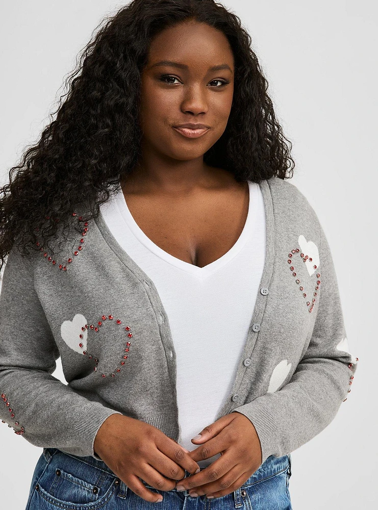 Long Sleeve Hearts Shrug