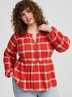 Softest Flannel Pullover Blouse