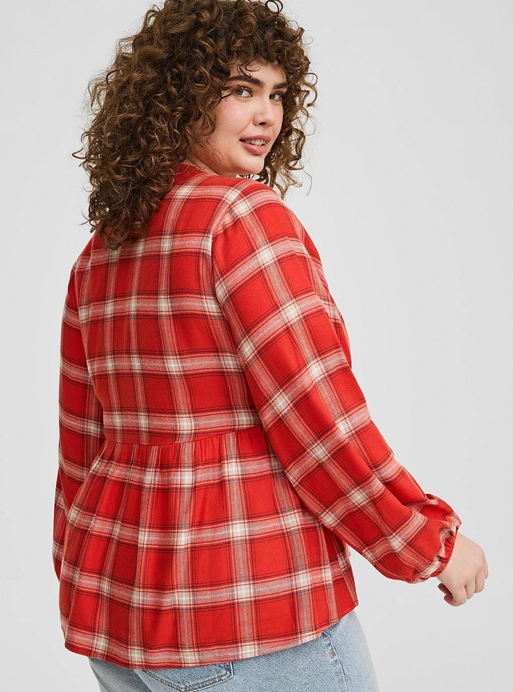 Softest Flannel Pullover Blouse