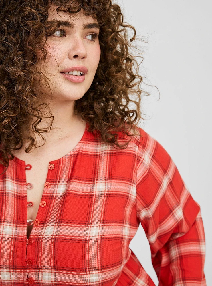 Softest Flannel Pullover Blouse