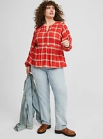 Softest Flannel Pullover Blouse