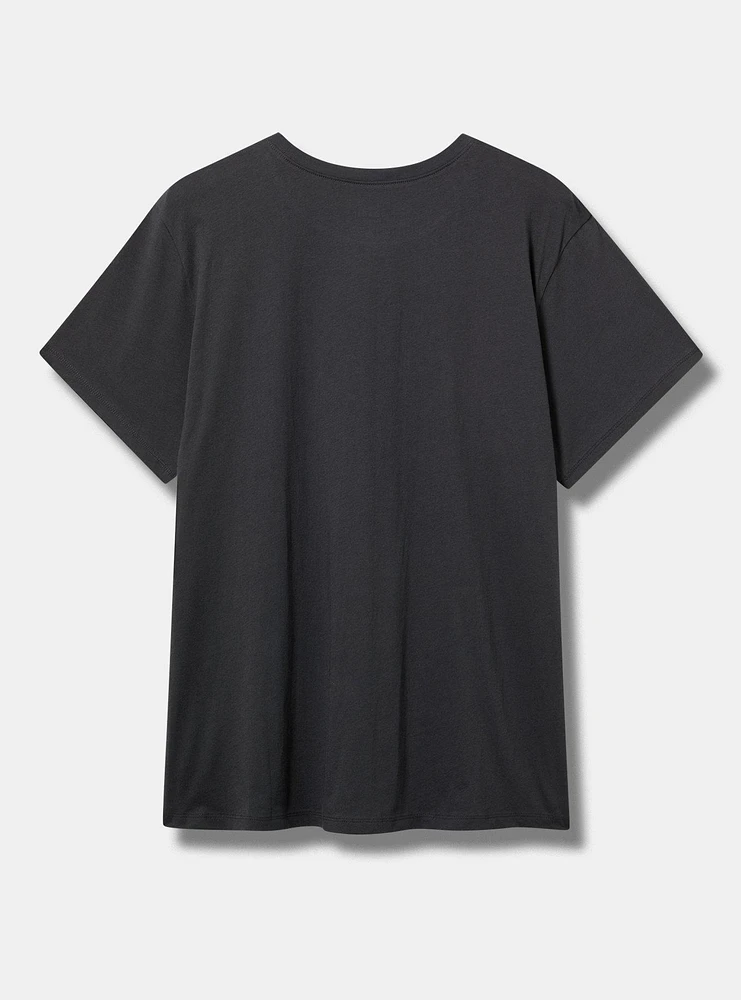 Black Rose Relaxed Embellished Tee
