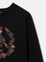 Floral Peace Cozy Fleece Sweatshirt