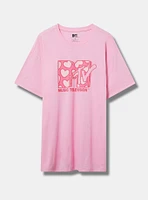 MTV Hearts Oversized Fit Tunic Tee