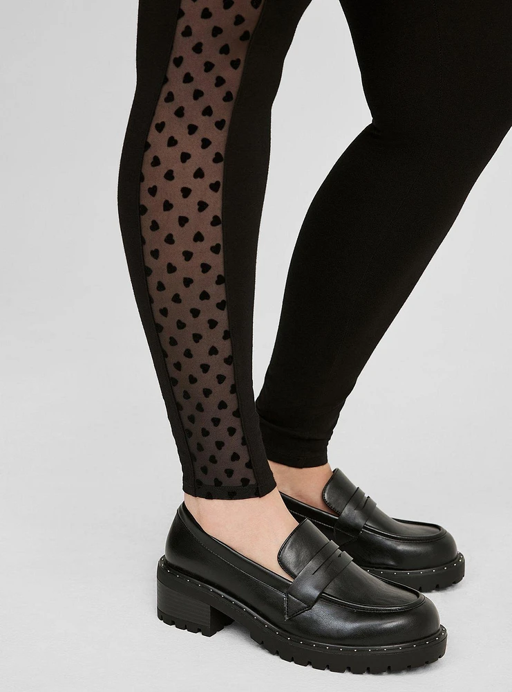 Full Length Signature Waist Side Heart Mesh Inset Legging