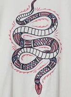 Embroidered Snake Classic Fit Tee