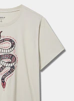 Embroidered Snake Classic Fit Tee