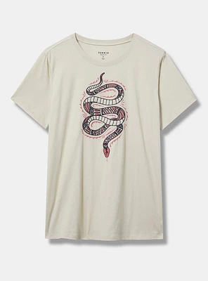 Embroidered Snake Classic Fit Tee