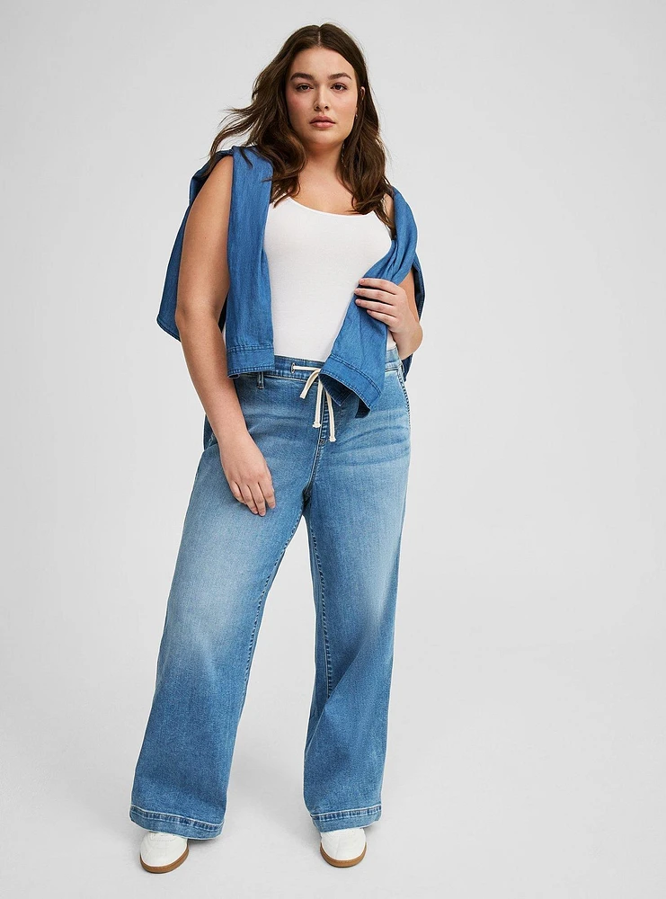 Weekend Wide-Leg Mid-Rise Jean