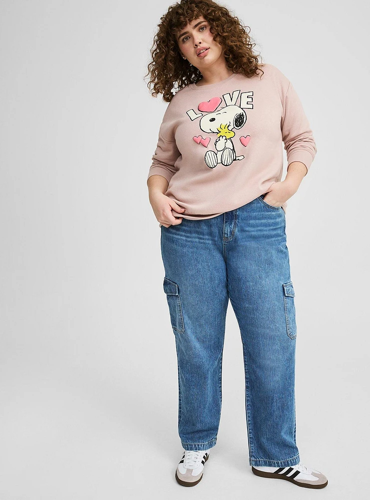 Peanuts Love Classic Fit Crew Sweatshirt