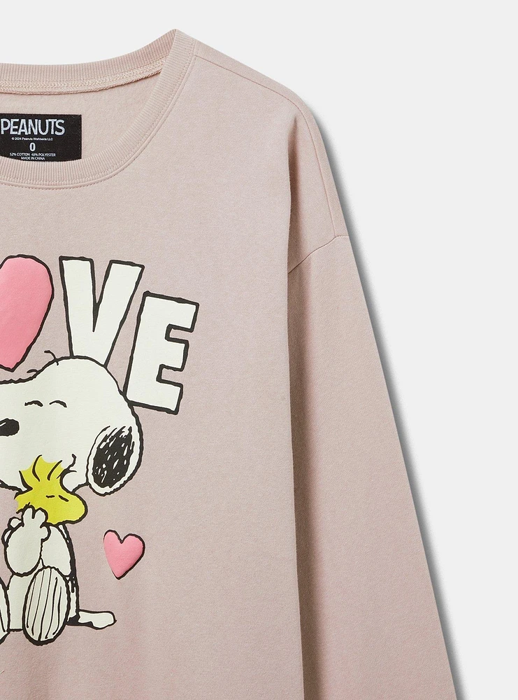 Peanuts Love Classic Fit Crew Sweatshirt