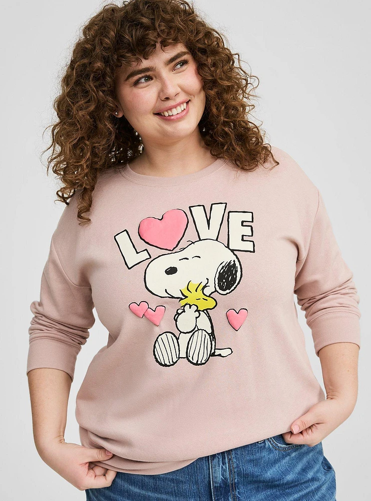 Peanuts Love Classic Fit Crew Sweatshirt