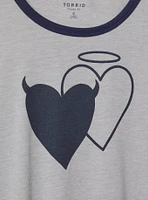 Double Hearts Classic Ringer Tee