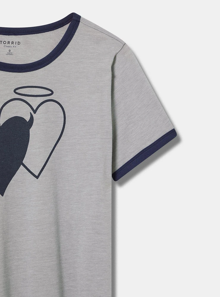 Double Hearts Classic Ringer Tee