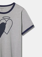 Double Hearts Classic Ringer Tee