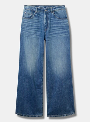 High-Rise Baggy Wide Leg Rigid+Stretch Denim Jean