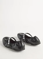 Pearl Strap Ballet Flat (WW