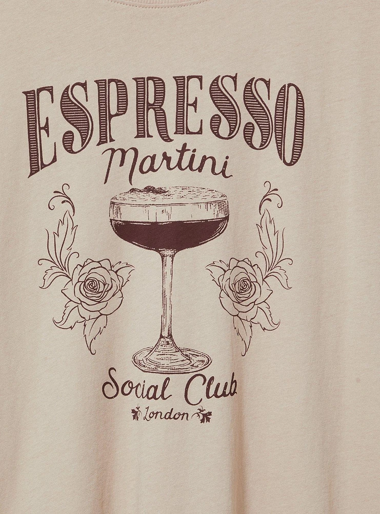 Espresso Oversized Fit Cotton Tee