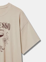 Espresso Oversized Fit Cotton Tee