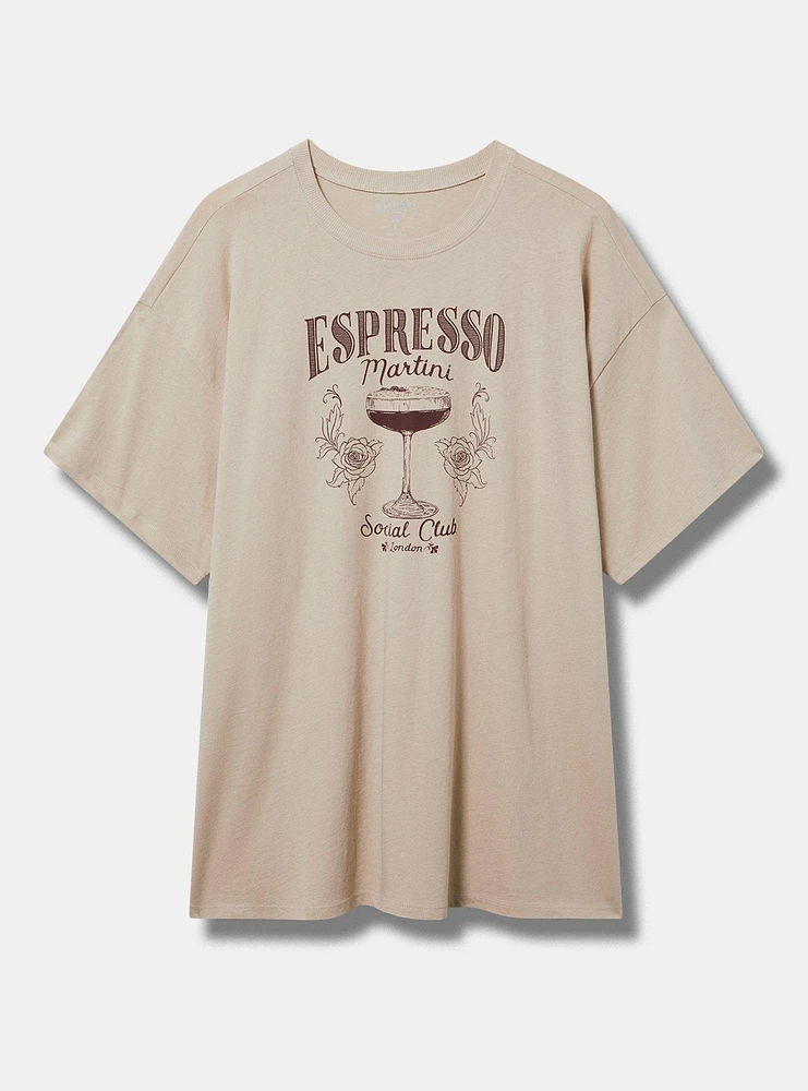 Espresso Oversized Fit Cotton Tee