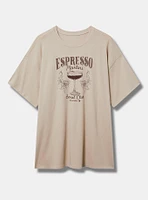 Espresso Oversized Fit Cotton Tee